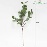 3Pcs Eucalyptus Artificial Leaf Branch Real Touch For Home Decor Easyff