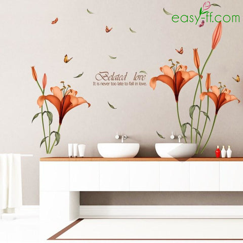 Belated Love Flowers Wall Sticker Easyff
