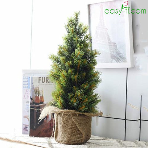 Real Touch Artificial Mini Christmas Tree For Home Decoration Artificial Flower Easyff