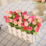 1 Potted Rose Artificial Flower For Wedding In 7 Colors Pink Artificial Easyff