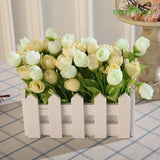 1 Potted Rose Artificial Flower For Wedding In 7 Colors White Artificial Easyff