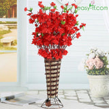 10Pcs Cherry Artificial Flower Bouquets Real Touch In 5 Colors Red Artificial Easyff
