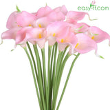 10Pcs Real Touch Artificial Flowers Lily Calla Pink Easyff