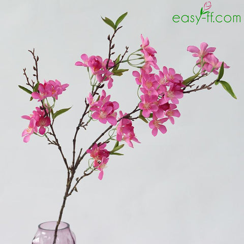 1Pcs Apple Blossom Silk Flower Stem For Home Decor In 3 Colors Easyff