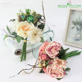 1Pcs Bruidsboeket Artificial Flower Bouquet For Wedding In 2 Colors Wedding Decor Products Easyff