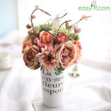 1Pcs Bruidsboeket Artificial Flower Bouquet For Wedding In 2 Colors Pink Wedding Decor Products Easyff