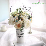 1Pcs Bruidsboeket Artificial Flower Bouquet For Wedding In 2 Colors White Wedding Decor Products Easyff