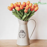 21Pcs Real Touch Tulip Artificial Flowers Orange Easyff