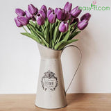 21Pcs Real Touch Tulip Artificial Flowers Purple Easyff