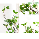 2Pcs Artificial Branches With Green Leaf For Home Decor Wedding Products Easyff