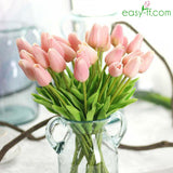 31Pcs Tulip Artificial Flower Bouquet For Home Decor In 5 Colors Pink Easyff