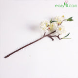 5Pcs Cherry Artificial Flower Bouquet Real Touch In 3 Colors White Easyff