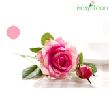 6Pcs Real Touch Artificial Rose Flowers Pink Wedding Decor Products Easyff