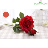 6Pcs Real Touch Artificial Rose Flowers Red Wedding Decor Products Easyff