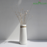 White Ceramic Vases With Rope Easyff