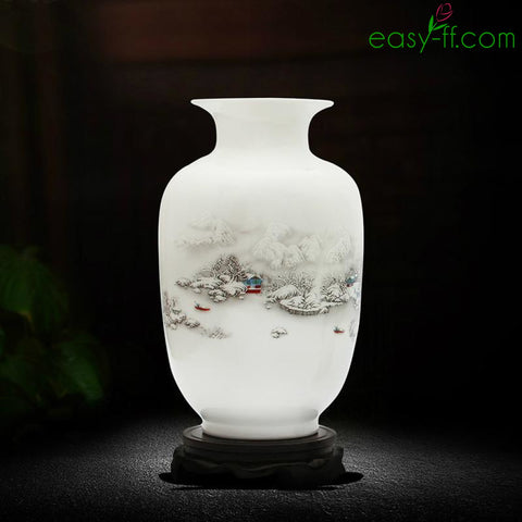 Winter Landscape Ceramic Vase Easyff